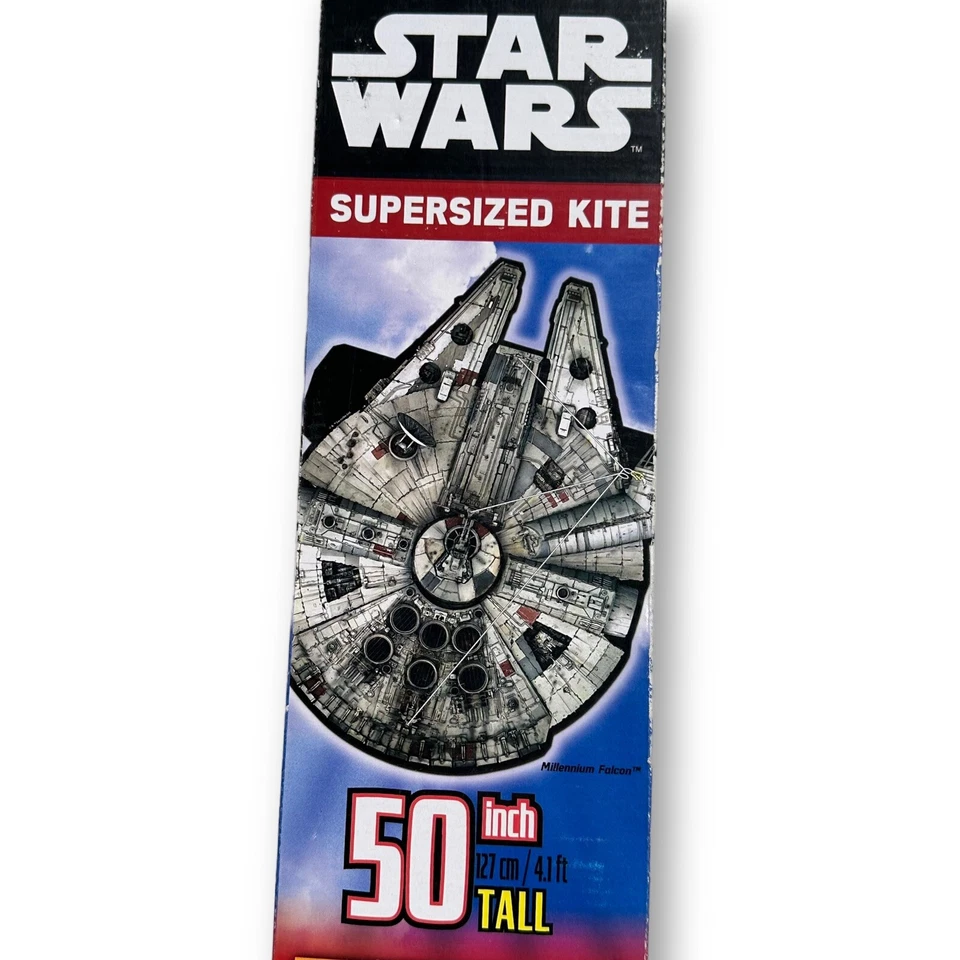 "Cometa X-Kites Star Wars 931002 84540 Millenium Falcon de gran tamaño 50"" nueva caja abierta" Foto 1 de 4