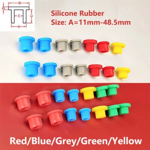 Round Various colors Silicone Rubber Seal Hole Plugs Blanking End Caps Seal Bung - Foto 1 di 20