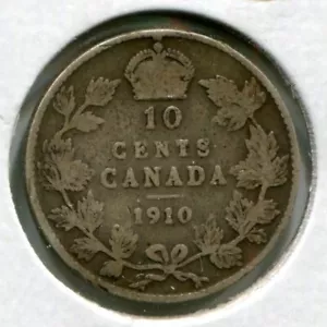 Foreign Coin - Canada - Dime (10 Cents) 1910 - Picture 1 of 2