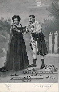 UN BALLO IN MASCHERA by G. VERDI Opera Lirica PC Circa 1900 Rare Opera THEATRE 3 - Picture 1 of 1