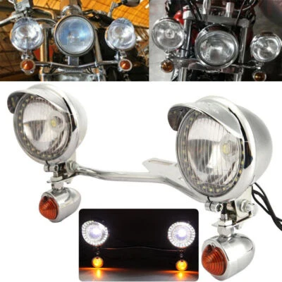 Barra de luz de señales de giro de paso para Harley Dyna Super Wide Glide FXDWG/Low Rider Foto 1 de 4