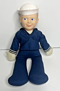 Cracker Jack Sailor Doll 1980 Vintage 12" Plastic Official Vogue Navy Doll - Picture 1 of 8