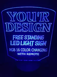 Led Neon Light Sign RGB Custom Personalized Man Cave GameRoom - Picture 1 of 11