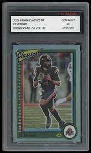 TARJETA DE NOVATO CJ STROUD 2023 PANINI CLASSICS PLATA DP 1ER GRADO 10 NFL RC C.J. - Imagen 1 de 1