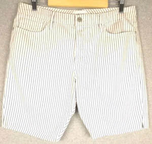 Frame Womens Le Crop Mini Boot Shorts 31 White Stripes - Picture 1 of 7