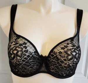 Empreinte Women's Melody Seamless Underwired Luxury Bra Lace Lingerie Black 32E - Picture 1 of 13