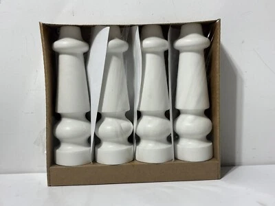 Ikea Brattvag 7 7/8" White Wood Bed Furniture Leg Risers 4 Pc Set (602.996.86) - Image 1 of 4