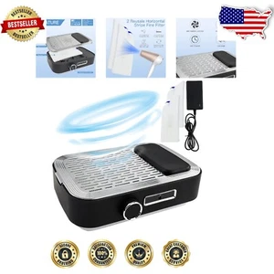 Colector de polvo de uñas recargable con succión de 80 W - Solución limpia para salón de uñas - Imagen 1 de 10