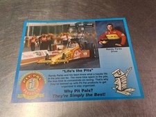 Vintage 1998 NHRA Randy Parks Promotional Card Handout 8.5x11