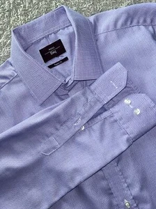 Camisa Moss Esq Calce Regular Inteligente Informal Manga Larga Púrpura Mezcla Talla Cuello 16.5 - Imagen 1 de 8