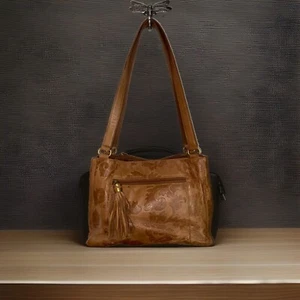 St. John's Bay Leather Shoulder Handbag - Picture 1 of 3