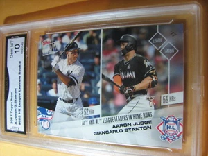 AARON JUDGE GIANCARLO STANTON 2017 TOPPS AHORA LÍDERES DE JONRONES # 685 RADIOCONTROL GRADO 10 - Imagen 1 de 1