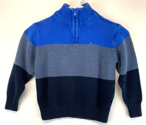 Tommy Hilfiger Color Block Pullover - Youth Small - Cotton - Knit 1/4 Zip (2616) - Picture 1 of 12