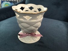 Lenox Porcelain Basket Bethany Tied With Love Fine China Decor Quilt Bow