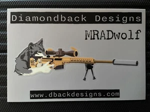 MRADwolf Predator Wolf Sniper Vinyl Sticker by Diamondback Designs - Picture 1 of 4