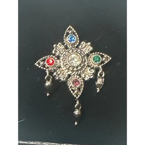Spilla vintage Bob Mackie firmata Jewel Essence cristalli Swarovski stella Emmy' - Foto 1 di 4