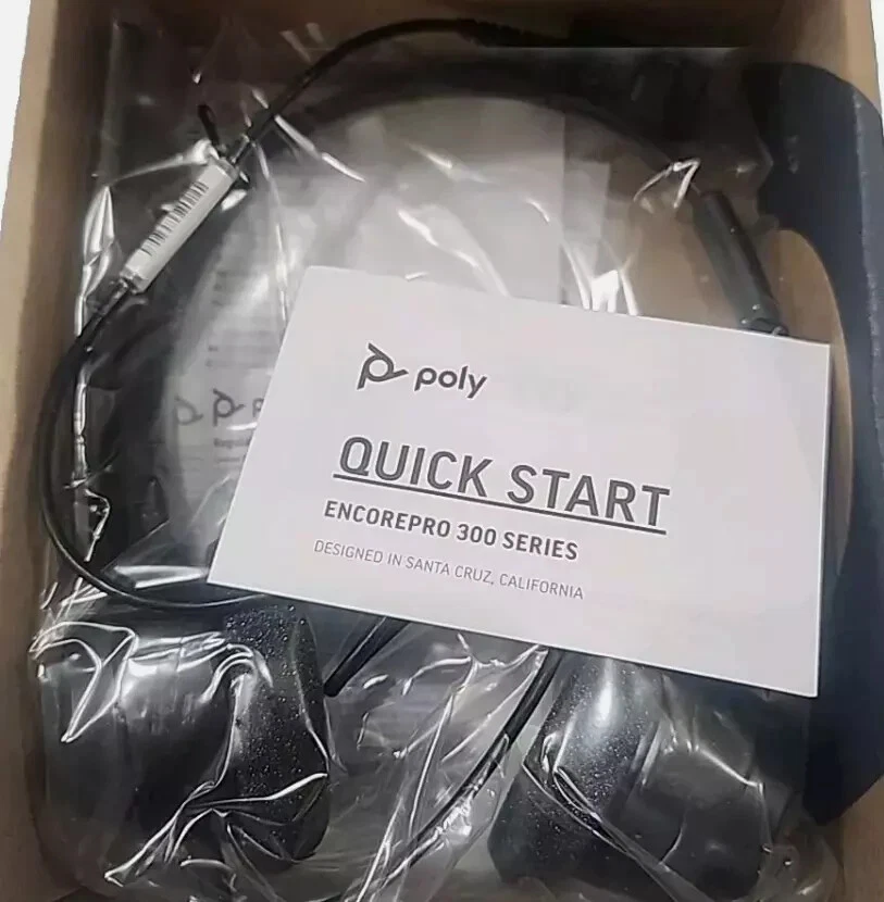 Plantronics Poly EncorePro 320 Stereo Headset - QD - Black (Marked Packaging) - Image 1 of 1