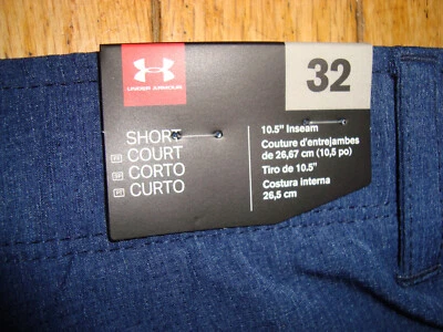 UNDER ARMOUR HEATGEAR PANTALONES CORTOS SUELTOS DE MALLA AZUL GOLF PARA HOMBRE TALLA 32 ¡NUEVO CON ETIQUETAS! Foto 1 de 4