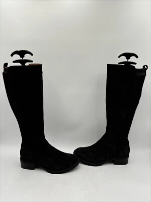 La mejor bota alta Chelsea de gamuza/tela negra Gentle Souls, talla 6M Foto 1 de 4