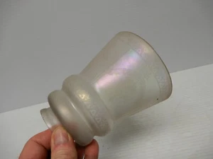 ANTIQUE IRIDESCENT ELECTRIC LIGHT LAMP SHADE 2 - Picture 1 of 5