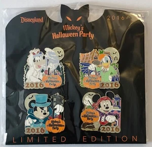 Disneyland Topolino Halloween Party 2016 Set di spille LE 1000 Topolino Minnie Pippo - Foto 1 di 8