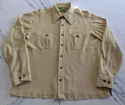 Vintage 60's 70's Joe Namath Arrow Men Dress Shirt Men's XL Disco Collar Flannel - Image 1 of 4