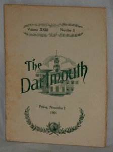 RARE!  1901 "The Dartmouth" Campus Magazine/Periodical  - Picture 1 of 4