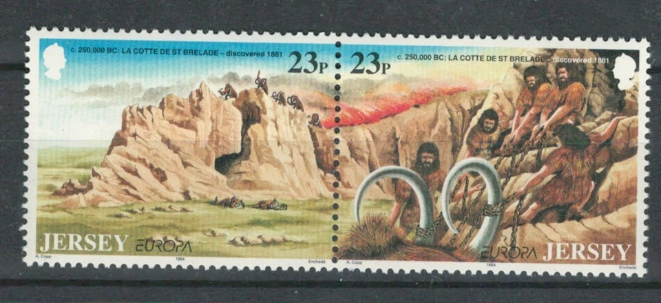 JERSEY BRITISH TERRITORIES # 650-651 STRIP MNH Inventions 1994  LOT (JER 161) - Image 1 of 1