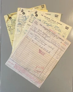 (4) Pcs. The Chesapeake Cadillac Company Repair Orders Baltimore, MD - Picture 1 of 10