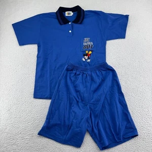 VTG Club 189 Mickey Just Hanging Out Set Kids Large Blue Polo Shirt Baggy Pants - Picture 1 of 13