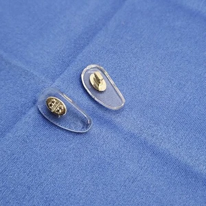 NOS Vintage Luxottica Vinyl Snap in Nose Pads Silver Post - Picture 1 of 4