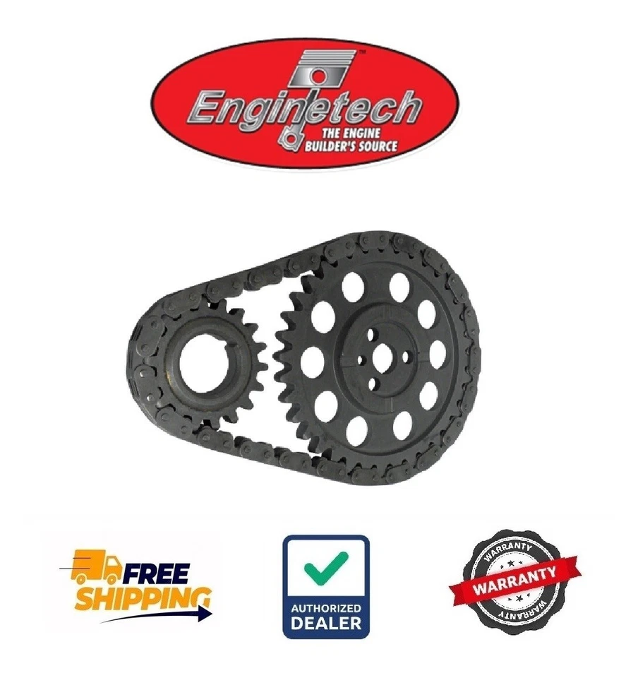 Enginetech Stock Timing Chain Set for SBC 305 307 327 350 400 w Flat Tappet Cam - Image 1 of 1