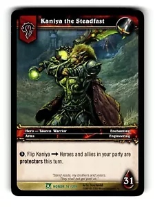 World of Warcraft TCG Fields of Honor Treading Card Kaniya the Steadfast #14 - Foto 1 di 4