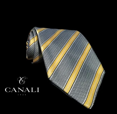 Canali Grey &:Gold 真丝领带 — 第 1/4 张图片