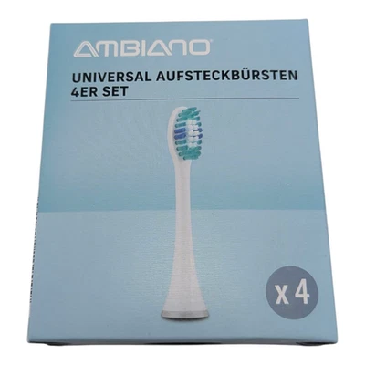 AMBIANO Aufsteckbürsten 4 Stück Sonic kompatibel Philips Sonicare Schall Zahnbürste OVP