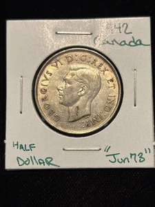 1942 Kanada 50 Cents Canadian Silver Half Dollar "jun73" 50C - Bild 1 von 24