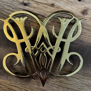 Colonial Williamsburg CW10-10 large 9”x10" Queen Anne Cypher Solid Brass Trivet - Picture 1 of 7