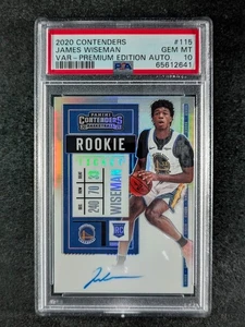 2020-21 Contenders JAMES WISEMAN RC Auto Premium Edition Rookie Ticket SP PSA 10 - Picture 1 of 3