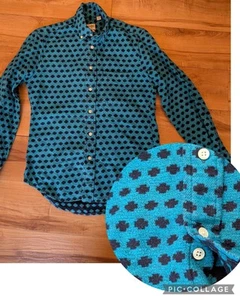 Gitman Bros VINTAGE Turquoise Blue Flannel Shirt Mens USA Sz S, read - Picture 1 of 8