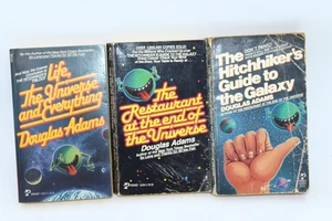 Douglas Adams The Hitchhikers Guide Series Vintage Book Club Hardcover Books 1-3 - Picture 1 of 5