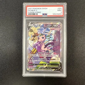 Pokemon Fusion Strike Mew V 251/264 Alternative Art Alt Holo Foil PSA 9 JY - Picture 1 of 2