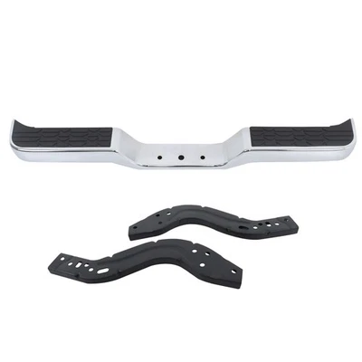 Barras frontales de parachoques trasero cromadas para camioneta Toyota 1989-1995 con soportes de acero Foto 1 de 4