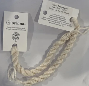 Gloriana 12 Strand Silk Floss For Needlework-2 Skeins/6 Yd Each- FRESH SNOW - Picture 1 of 2