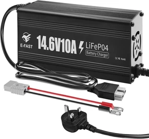 12V 10A Lithium Battery Charger 14.6V LiFePO4 Battery Charger - Picture 1 of 7