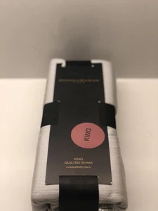 Donna Karan Hammered Silk Quilted King Sham Platinum - Picture 1 of 5