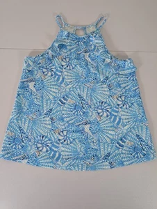 Lilly Pulitzer Tank Top Womens Small Blue White Seashell Print Sleeveless Summer - Picture 1 of 11