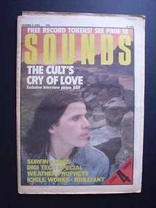 SOUNDS OCT 5 1985 THE CULT KISS ICICLE WORKS BRILLIANT WEATHER PROPHETS AC/DC - Picture 1 of 1