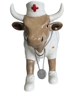 2006 Cow Parade 7357 “Nurse Nightencow” Cow Figurine W/ Stethoscope *No Box* - Picture 1 of 7