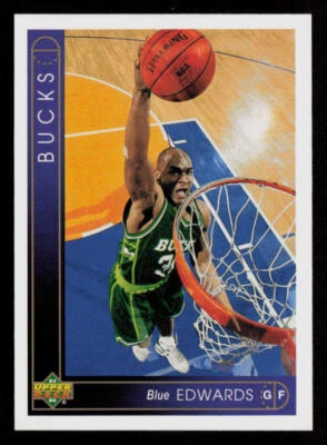 Blue Edwards 1993-94 Upper Deck #61 Milwaukee Bucks Basketball Card - Image 1 of 2