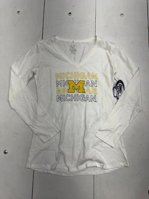 Concepts Sport White Michigan Long Sleeve Graphic Sleep Shirt Womens Size Medium - Image 1 of 4